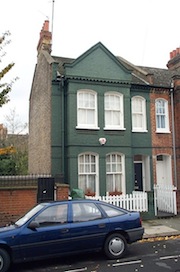 Cranbury Road Studio exterior -- an ordinary old row house in Fulham